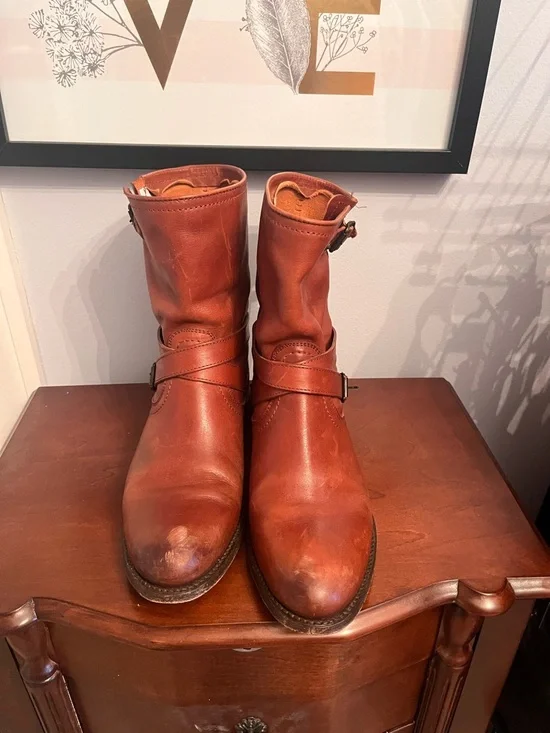 Frye Women's Jaden cross engineer boot in cognac leather - Picture 2 of 3